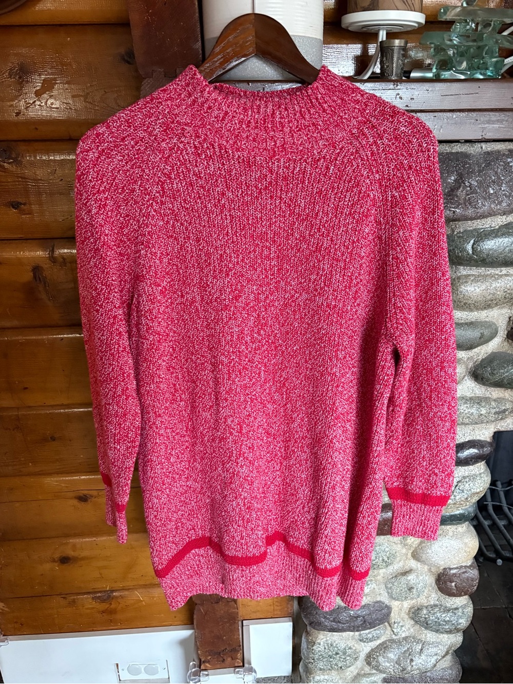 Hyba Reitmans Red Marled Cotton Sweater Dress Tunic XL
